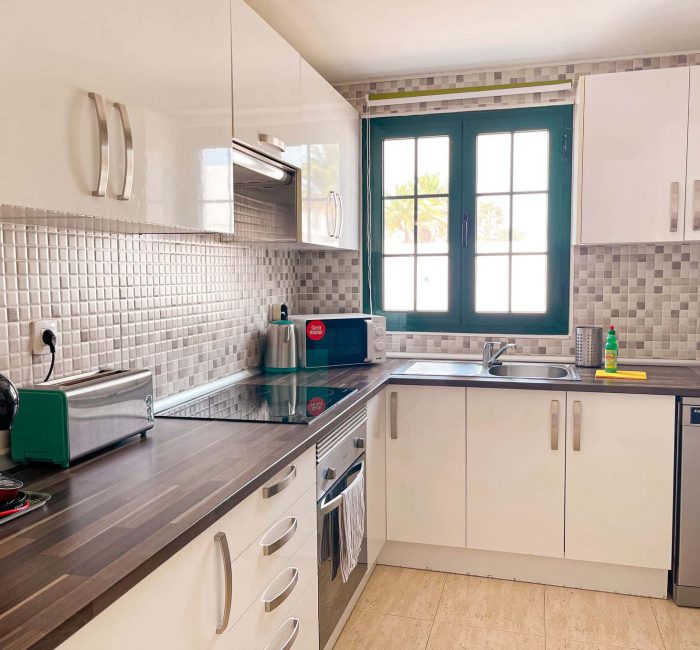 kitchen in villa to rent lanzarote